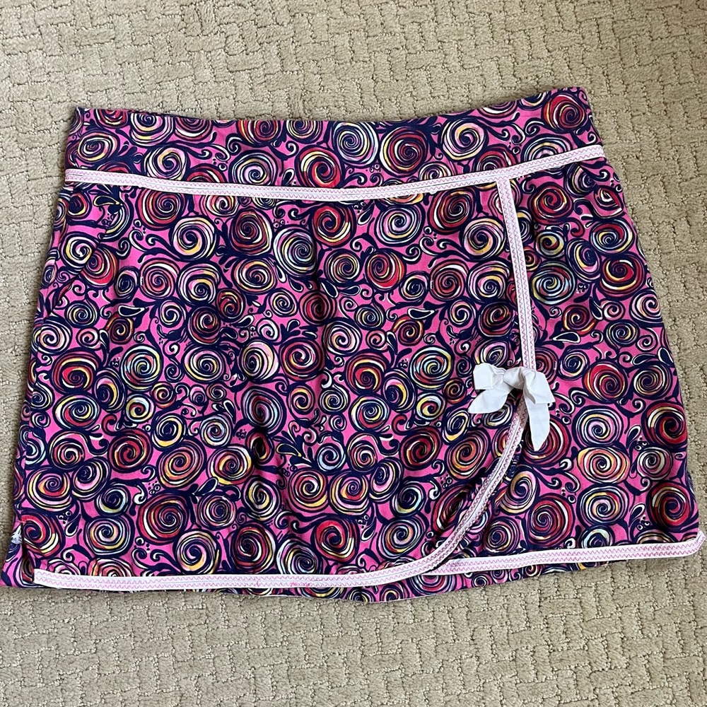 Lilly Pulitzer Pink Multi Swirl Print Skort